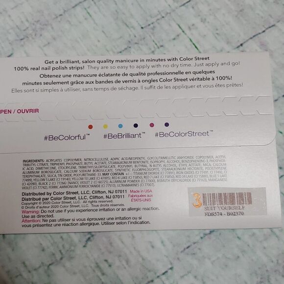 New and sealed Color Street Retired Suit Yourself - Picture 2 of 3